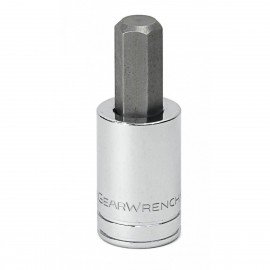 GearWrench 80164 &amp;frac14;&amp;quot; Drive Hex Bit Metric Socket, 4 mm fastener-