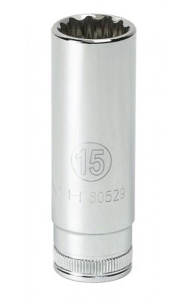 GearWrench 80512 &amp;frac38;&amp;quot; Drive 12-Point Deep SAE Socket, <sup>7</sup>&amp;frasl;<sub>16</sub>&amp;quot;-