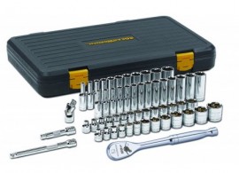 GearWrench 80550P 6-Point 120XP Standard &amp; Deep SAE/Metric Mechanics Tool Set, 56-piece-