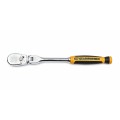 GearWrench 81009T &amp;frac14;&amp;quot; Drive 90 Tooth Dual Material Flex Head Teardrop Ratchet, 8&amp;quot;-