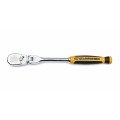 GearWrench 81009T &amp;frac14;&amp;quot; Drive 90 Tooth Dual Material Flex Head Teardrop Ratchet, 8&amp;quot;-