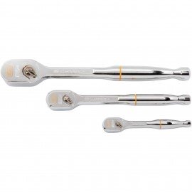 GearWrench 81206XP Teardrop Ratchet Set, ¼", 3/8" &amp; ½" drive, 3-piece-