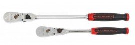 Gearwrench 81275 84-Tooth Dual Material Locking Flex Head Teardrop Ratchet Set-