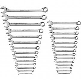 GearWrench 81923 6-Point Combination Wrench Set, 28-piece, SAE/metric-