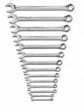 GearWrench 81924 6-Point Combination SAE Wrench Set, 14-piece-