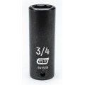 GearWrench 84552N &amp;frac12;&amp;quot; Drive 6-Point Deep Impact SAE Socket, &amp;frac34;&amp;quot;-