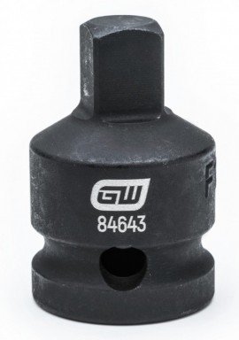 GearWrench 84643 &amp;frac12;&amp;quot; Drive &amp;frac12;&amp;quot; F x &amp;frac38;&amp;quot; M Impact Adapter, alloy steel-