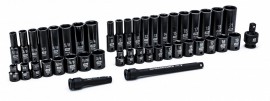 GearWrench 84916N 6-Point Standard and Deep Impact SAE/Metric Socket Set, 44-piece-