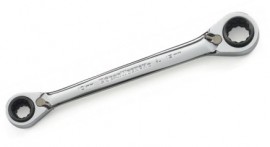 GearWrench 85211 QuadBox 12-Point Reversible Ratcheting Wrench, 8 x 10 mm, 12 x 13 mm-