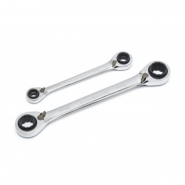 GearWrench 85227 12 Point QuadBox Reversible Ratcheting Metric Wrench Set, 2 pieces-
