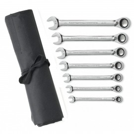 GearWrench 9567RN 12-Point Reversible Ratcheting Combination SAE Wrench Set, 7-piece-