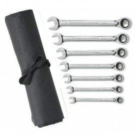GearWrench 9567RN 12-Point Reversible Ratcheting Combination SAE Wrench Set, 7-piece-