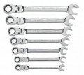 GearWrench 9700 12-Point Flex Head Ratcheting Combination SAE Wrench Set, 7-piece-