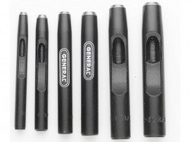 General Tools 1280ST Six-piece Hollow Steel Punch Set with forged steel body-