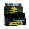 General Tools 744DB Pocket Four-in-One Mini Screwdriver, 24-piece-