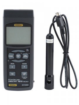 General Tools DCT430SD Water Quality Meter with Excel-formatted data logging SD card, conductivity, TDS, salt-