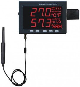 General Tools LRTH185DL1 Humidity and Temperature Monitor with LED-