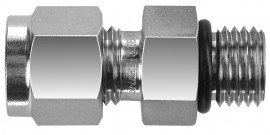 BI-Lok DCU SAE/MS Male Straight Thread Connector, &amp;frac12;&amp;quot; tube OD, &amp;frac34;&amp;quot;-16 T straight thread-