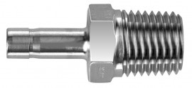 BI-Lok Series D DHA Tube Stub to Male NPT Adapter, &amp;frac38;&amp;quot; A tube OD, &amp;frac14;&amp;quot; NPT-