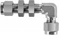 BI-Lok DSL Bulkhead Union Elbow, &amp;frac18;&amp;quot; A tube OD-