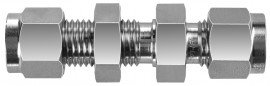 BI-Lok DSU Bulkhead Union, &amp;frac14;&amp;quot; A tube OD-