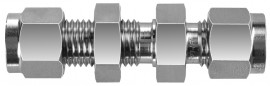 BI-Lok DSU Bulkhead Union, &amp;frac12;&amp;quot; A tube OD-