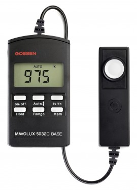 Gossen Metrawatt 5032C Mavolux Base Luxmeter, 0.1 to 199,900 lux-