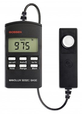Gossen Metrawatt 5032C Mavolux Base Luxmeter, 0.1 to 199,900 lux-