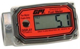 GPI 01A31LM Fuel Flow Meter with aluminium housing, NPT, 1&quot;, 10 to 100 LPM-