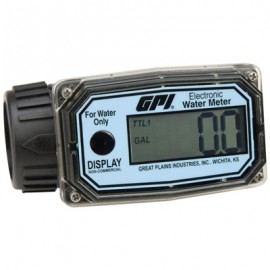 GPI 113255-6 (01N12LM) 1" ISO Nylon Water Flow Meter, 10-100 LPM-