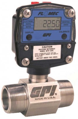 GPI GNP-075S2-5 3/4&quot; NPT Turbine Flow Meter, 1.6-16 GPM (6.0-60 LPM), LCD &amp; Pulse Output -