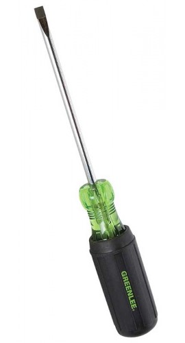 Greenlee 0153-24C Flat Cabinet Screwdriver, 0.188 x 10"-