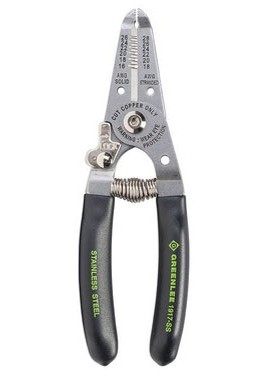 Greenlee 1917-SS Stainless Wire Stripper/Cutter, 16 to 26 AWG solid, 18 to 28 AWG stranded-