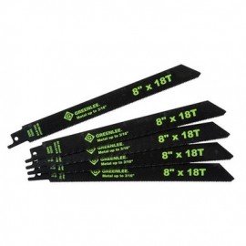 Greenlee 353-818 Progressive Pitch Reciprocating Saw Blades, 8", 5-pack-