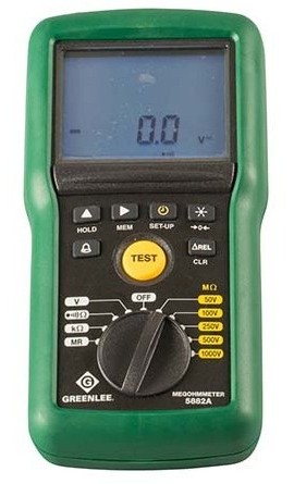 Greenlee 5882A-C Megohmmeter with Calibration Certificate, 1kV-