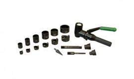 Greenlee 7908SBSP SPEED PUNCH Conduit Knockout Punch Kit with Quick Draw 90 hydraulic driver, 0.5 to 2" conduit size-