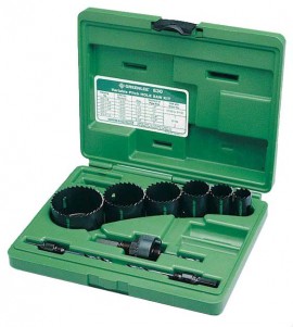 Greenlee 830 Hole Saw Kit, 7/8&amp;quot; to 2-1/2&amp;quot; Conduits-