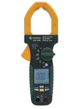 Greenlee CM-1560 AC/DC Current Multimeter with Clamp, 1,000 A-