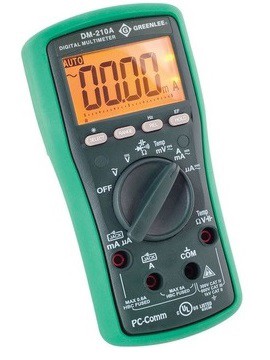Greenlee DM-210A AC/DC Digital Multimeter, 1,000 V-