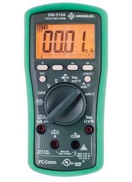 Greenlee DM-510A AC/DC True RMS Digital Multimeter-