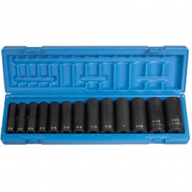 Grey Pneumatic 1312D Fractional Socket Set, ½" drive, 13-piece-