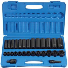 Grey Pneumatic 1328RD Regular/Deep Set, 28-piece, 7/16" to 1-1/4"-