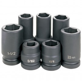 Grey Pneumatic 9007 Wheel Service Socket Set, 1" drive, 7-piece-