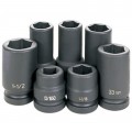 Grey Pneumatic 9007 Wheel Service Socket Set, 1" drive, 7-piece-