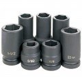 Grey Pneumatic 9007 Wheel Service Socket Set, 1" drive, 7-piece-