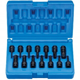 Grey Pneumatic 9298HC Hex Impact Set, ¼" drive, 14-piece-