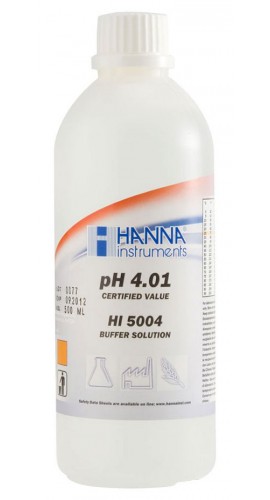 Hanna HI5004 pH 4.01 Technical Calibration Buffer, 500mL-