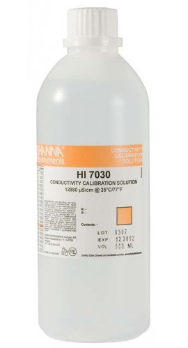 Hanna HI7030L Conductivity Standard, &amp;micro;S/cm, 500 mL-
