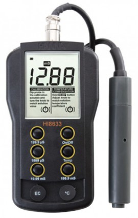 Hanna HI8633 Multi-Range EC Meter with Manual Temperature Compensation-