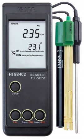 Hanna Instruments HI98402 Waterproof Fluoride Meter with an Extended Range-